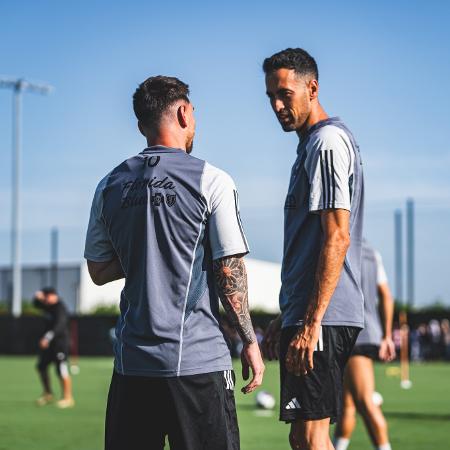 Messi e Busquets realizam primeiro treino no Inter Miami