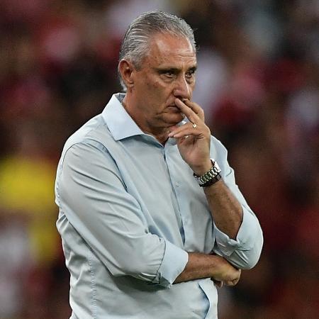 Tite, técnico do Flamengo, durante jogo contra o Athletico pelo Brasileirão