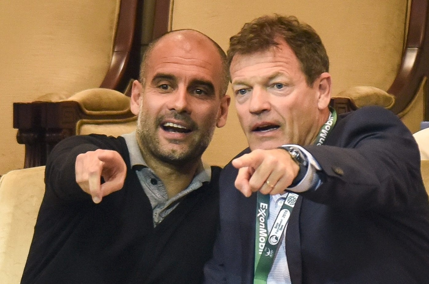 Pep Guardiola, técnico do Bayern de Munique, acompanha a decisão entre Djokovic e Nadal no ATP 250 de Doha - EFE