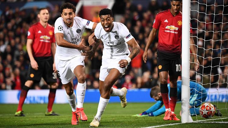 Presnel Kimpembe aproveitou escanteio e abriu o placar para o PSG - Franck Fife/AFP - Franck Fife/AFP
