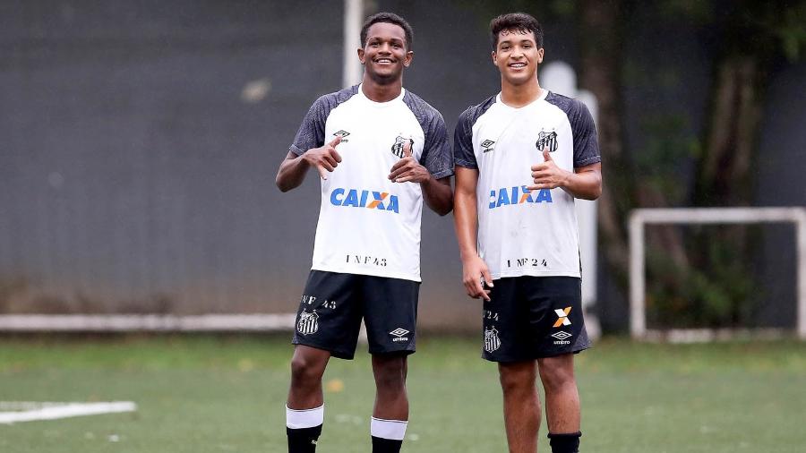 Marcos Leonardo e Renyer, promessas da base do Santos - Pedro Ernesto Guerra Azevedo/Santos FC