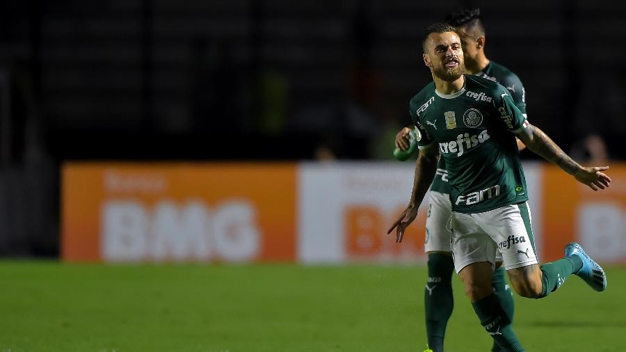 Lucas Lima comemora gol do Palmeiras contra o Vasco - Thiago Ribeiro/AGIF