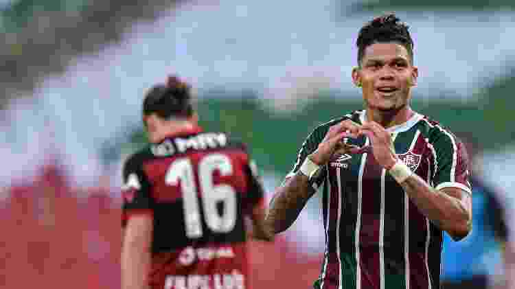 De volta ao time titular, Evanílson marcou o gol do Fluminense contra o Flamengo - Thiago Ribeiro/AGIF - Thiago Ribeiro/AGIF