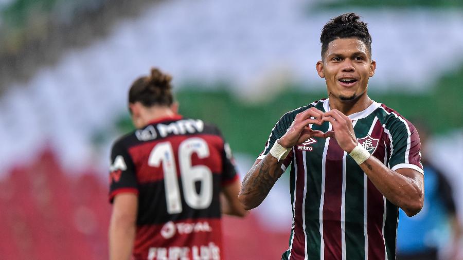 Evanilson, jogador do Fluminense, ganhou pontos valiosos na reta final do Carioca - Thiago Ribeiro/AGIF