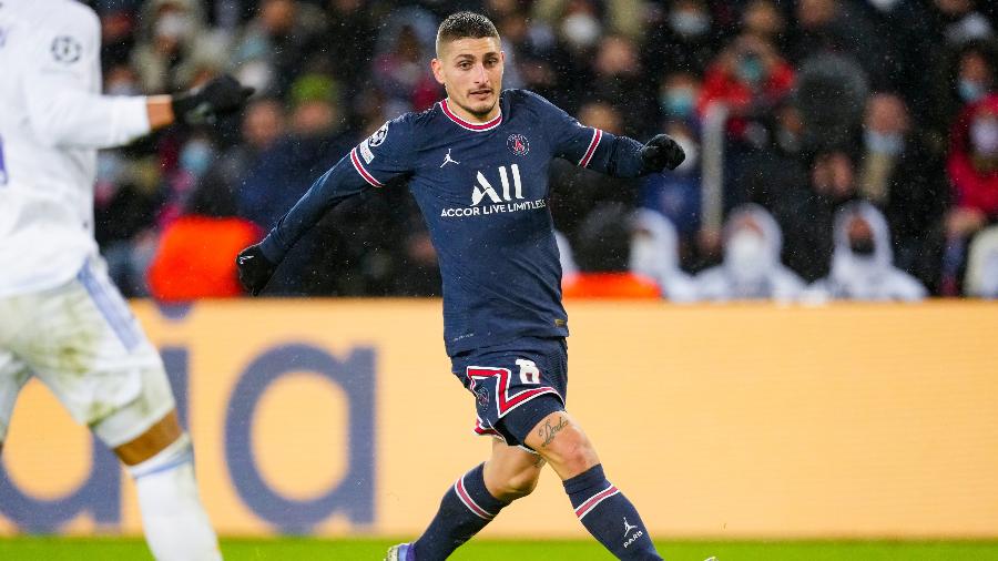 Marco Verratti lamentou queda do PSG para o Real Madrid na Champions League - BSR Agency/Getty Images