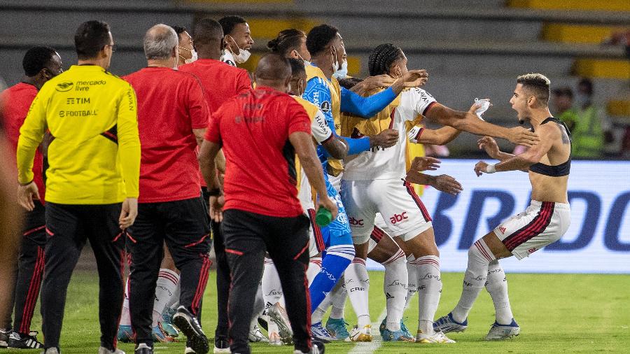 Andreas Pereira comemora gol pelo Flamengo contra o Tolima, pela Libertadores - Staff images / CONMEBOL