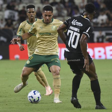 Vitor Roque em ação durante jogo entre Ceará e Palmeiras na Copa do Brasil - CAIO ROCHA/ESTADÃO CONTEÚDO