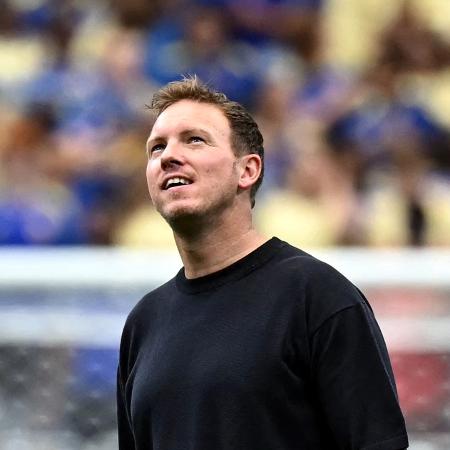 Julian Nagelsmann, técnico da Alemanha, durante jogo contra Curaçao, na Copa do Mundo Julian Nagelsmann, técnico da Alemanha, durante jogo contra Curaçao, na Copa do Mundo
