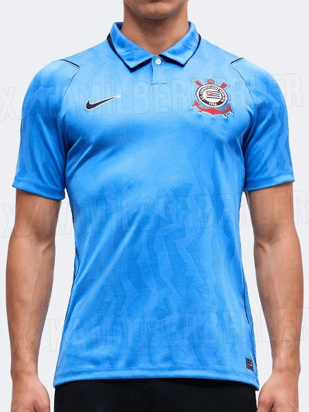 Suposta terceira camisa do Corinthians será em azul celeste Suposta terceira camisa do Corinthians será em azul celeste