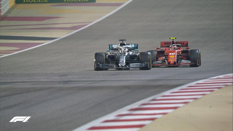 Hamilton ultrapassa Leclerc no GP do Barein - Reprodução