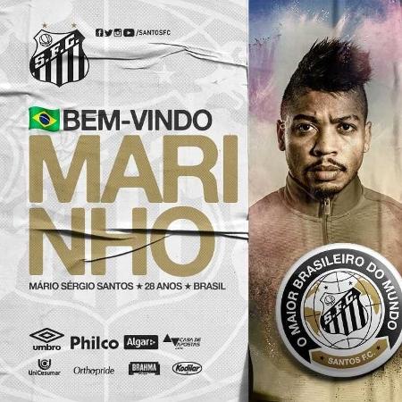 Marinho é anunciado no Santos - Reprodução