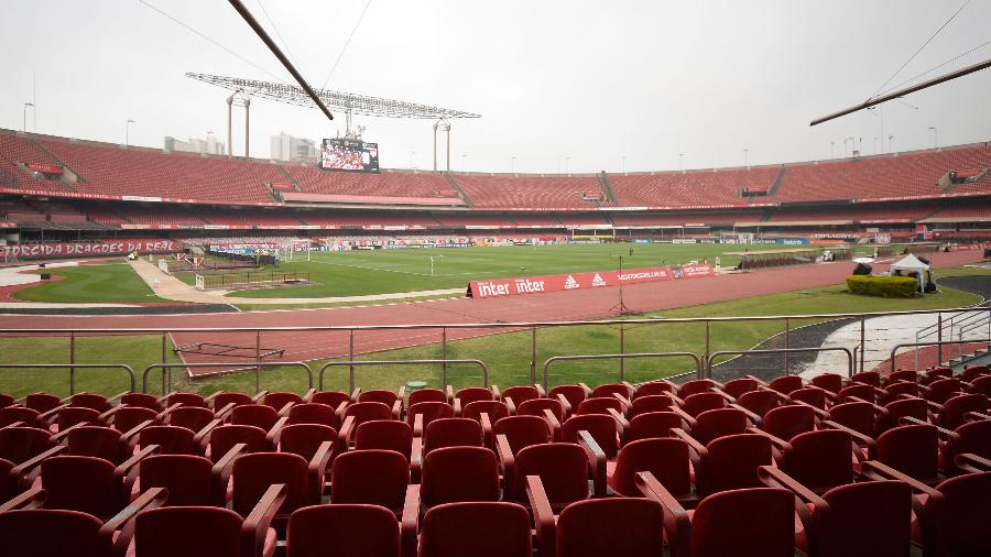 Estádio do Morumbi sem público durante a pandemia de covid-19 - Bruno Ulivieri/AGIF