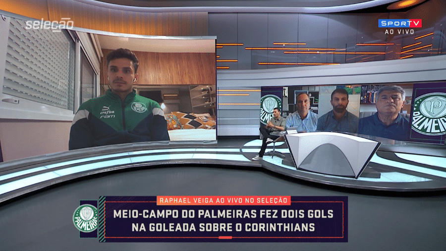 Raphael Veiga em entrevista para o Seleção SporTV - Reprodução/SporTV