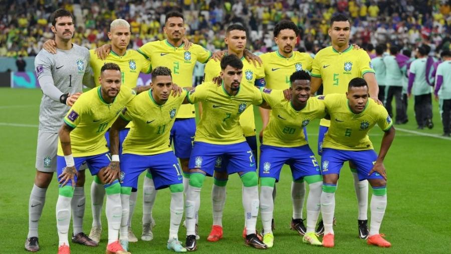 Seleção brasileira na estreia na Copa do Mundo contra a Sérvia - Justin Setterfield/Getty Images