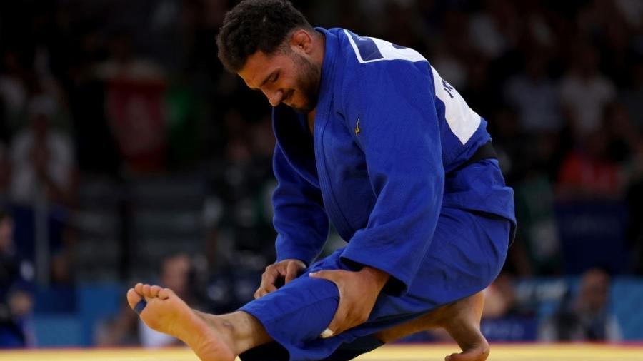 Mohammad Samim Faizad, judoca do Afeganistão, durante Jogos Olímpicos em Paris