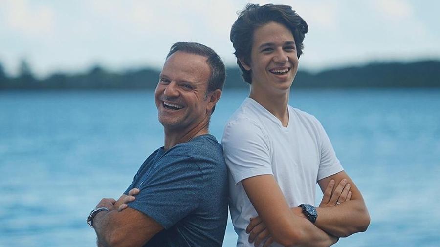 Rubens Barrichello e o filho Dudu - Reprodução/Instagram