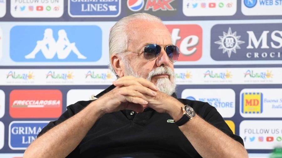 Aurelio De Laurentiis, presidente do Napoli - Castel di Sangro / SSC NAPOLI via Getty Images