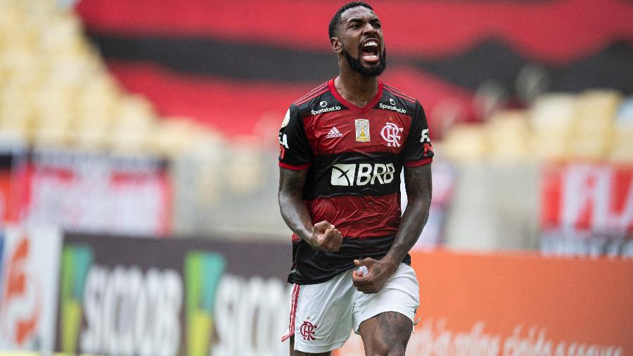 Gerson comemora gol pelo Flamengo no Brasileirão 2020: meia ganhou "Bola de Prata", da ESPN Brasil - Jorge Rodrigues/Jorge Rodrigues/AGIF