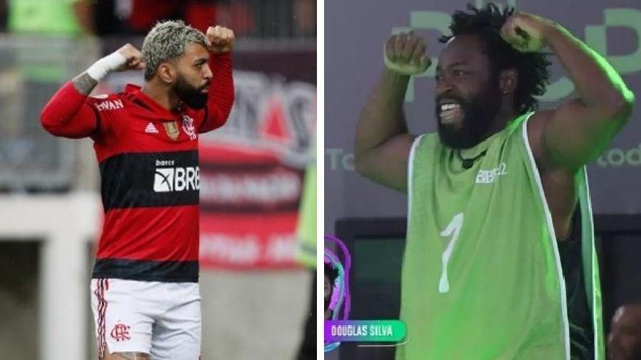 Gabigol declara torcida para Douglas Silva no BBB22 - Montagem/UOL