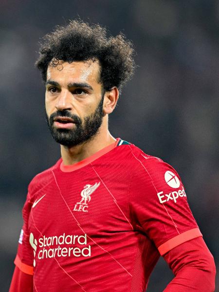 Mohamed Salah em jogo entre Liverpool e Inter de Milão pela Liga dos Campeões - Mario Hommes/DeFodi Images via Getty Images