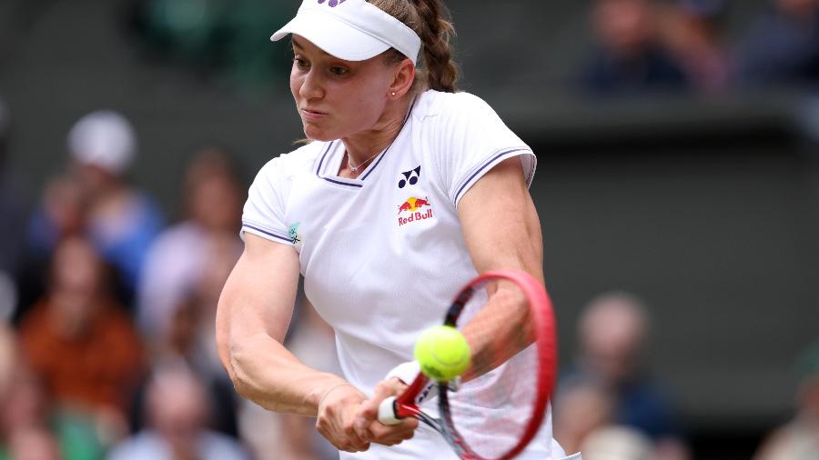 Elena Rybakina nas quartas de final de Wimbledon em 2024