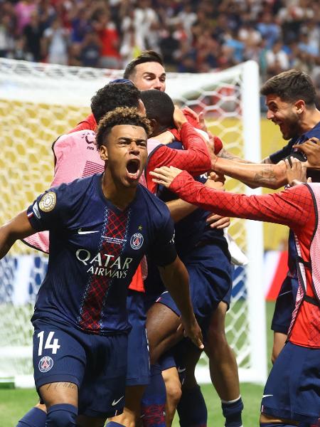 Desiré Doué é um dos integrantes do vitorioso trio de ataque titular do Paris Saint-Germain Desiré Doué é um dos integrantes do vitorioso trio de ataque titular do Paris Saint-Germain