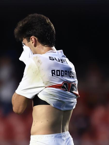Rodrigiunho, do São Paulo, em jogo contra o Palmeiras pelo Brasileirão