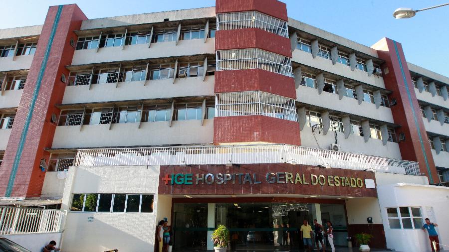 Fachada do Hospital Geral do Estado da Bahia, em Salvador, onde colombiano ficou internado - Mateus Pereira/GOVBA