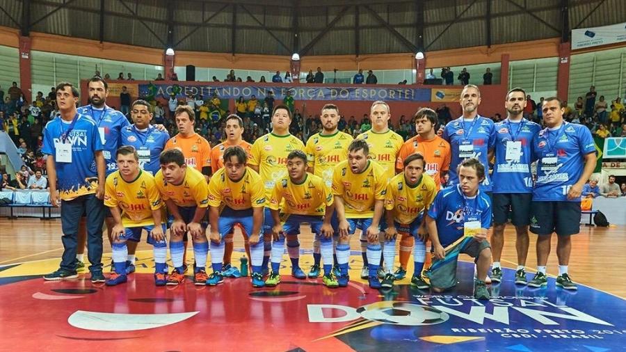 Time de futsal composto por jogadores com síndrome de Down em Ribeirão Preto - Divulgação