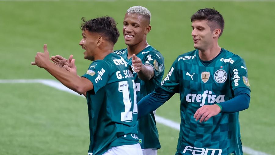 Scarpa, do Palmeiras, celebra gol contra o Bahia, em duelo no Allianz Parque, pelo Brasileiro 2021 - Marcello Zambrana/AGIF