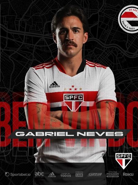 Gabriel Neves, meio-campista do São Paulo - Divulgação/Twitter oficial do São Paulo