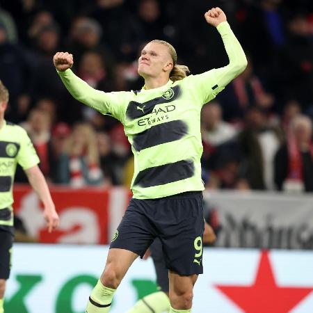 Haaland marcou o gol do Manchester City contra o Bayern de Munique - Stefan Matzke - sampics/Getty Images