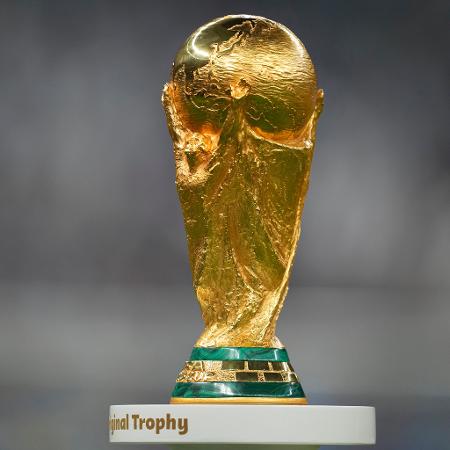 Troféu da Copa do Mundo Fifa na final da edição de 2022