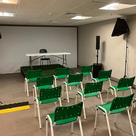 Nova sala de coletiva de imprensa para os visitantes no Allianz Parque - Flavio Latif/UOL