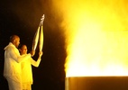 Teddy Riner e Marie-José Pérec acendem pira olímpica de Paris-2024 - Carl Recine/Getty Images