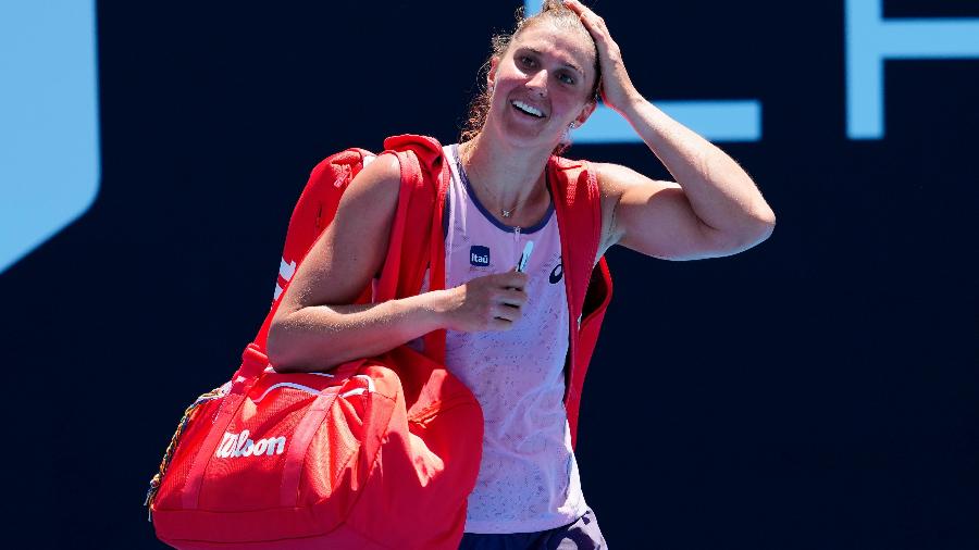 Beatriz Haddad Maia após a vitória sobre Julia Riera, na primeira rodada do Australian Open de 2025