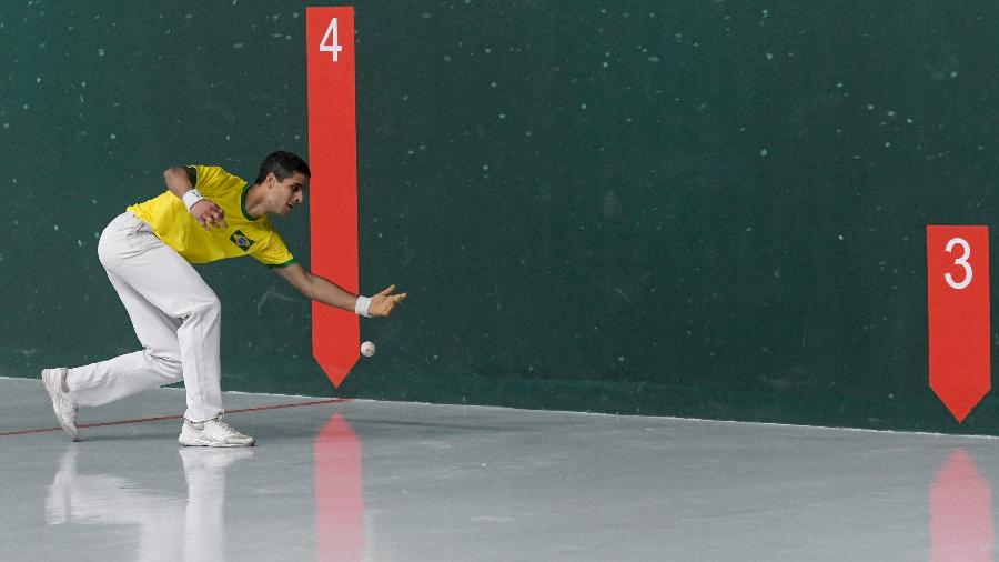 Filipe Otheguy competindo na estreia pela pelota basca no Pan de Lima - Washington Alves/COB