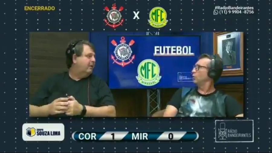Neto assusta narrador em gol do Corinthians - Reprodução/Bandeirantes