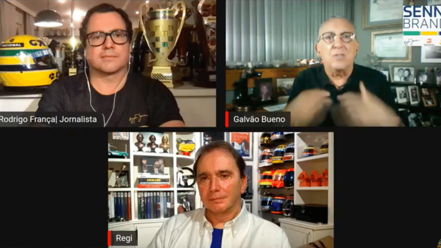 Galvão Bueno e Reginaldo Leme - Youtube/Senna TV