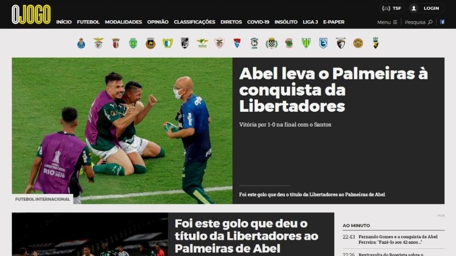 Trabalho do treinador ganhou manchete nos sites de diversos jornais portugueses - Reprodução