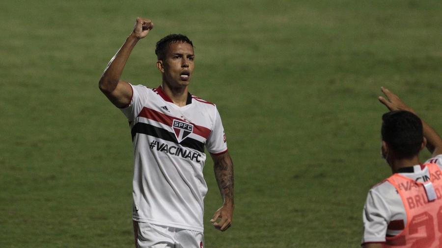 Igor Vinícius celebra gol contra o Ituano pelo Campeonato Paulista - Rubens Chiri / saopaulofc