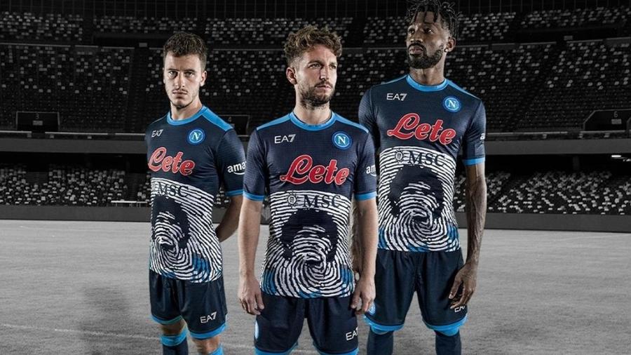 Napoli lança camisa em homenagem a Maradona - Reprodução/Twitter