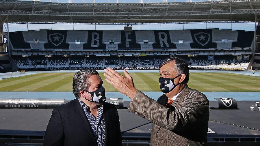 CEO do Botafogo, Jorge Braga, e presidente, Durcésio Mello - Vitor Silva / Botafogo