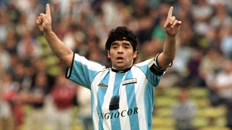 O jogador de futebol Maradona