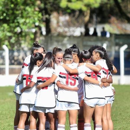 Equipe do São Paulo Feminino sub-20 goleou o Coritiba por 5 a 1 pelo Brasileirão da categoria - DivulgaçãoSPFC