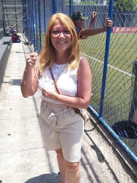 Virgínia, mãe do meio-campista Paulo Russo, do CSA, na Ibrachina Arena