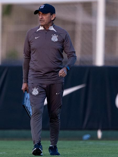 Ramón Díaz, durante treino do Corinthians