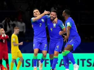 Copa de Futsal: Brasil vence Ucrânia na garra e volta à final após 12 anos