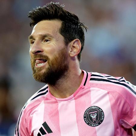 Messi comemora gol marcado pelo Inter Miami contra o New England Revolution na MLS Messi comemora gol marcado pelo Inter Miami contra o New England Revolution na MLS