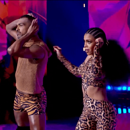 Richarlyson no quadro "Dança com Famosos", no Domingão com Huck